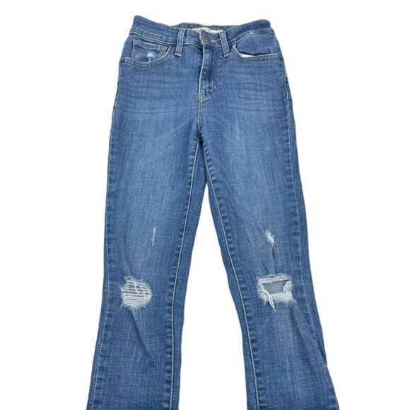 LEVI'S 721 High-Rise Skinny Ankle Jeans Sz 24 Rare Rear Pocket Design - Picture 3 of 8